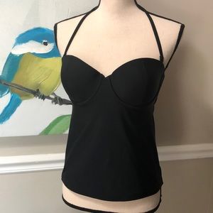 Black tank swim top M